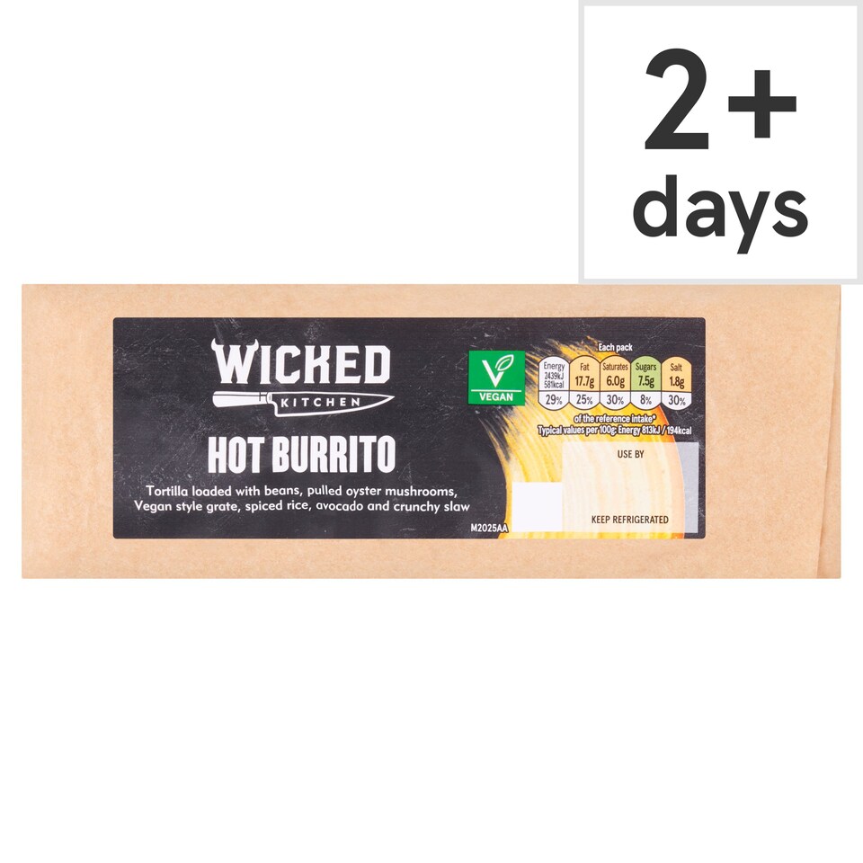 Wicked Kitchen Hot Burrito Tesco Groceries