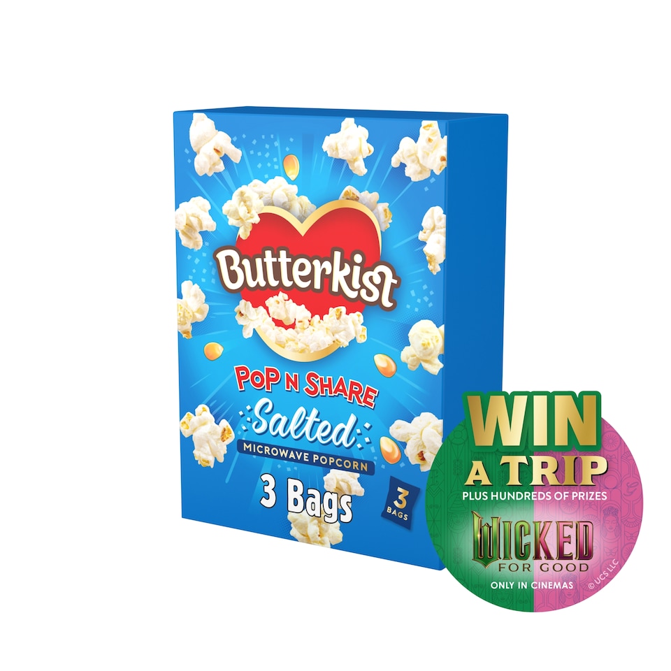Butterkist Microwave Salted Popcorn 3X60g