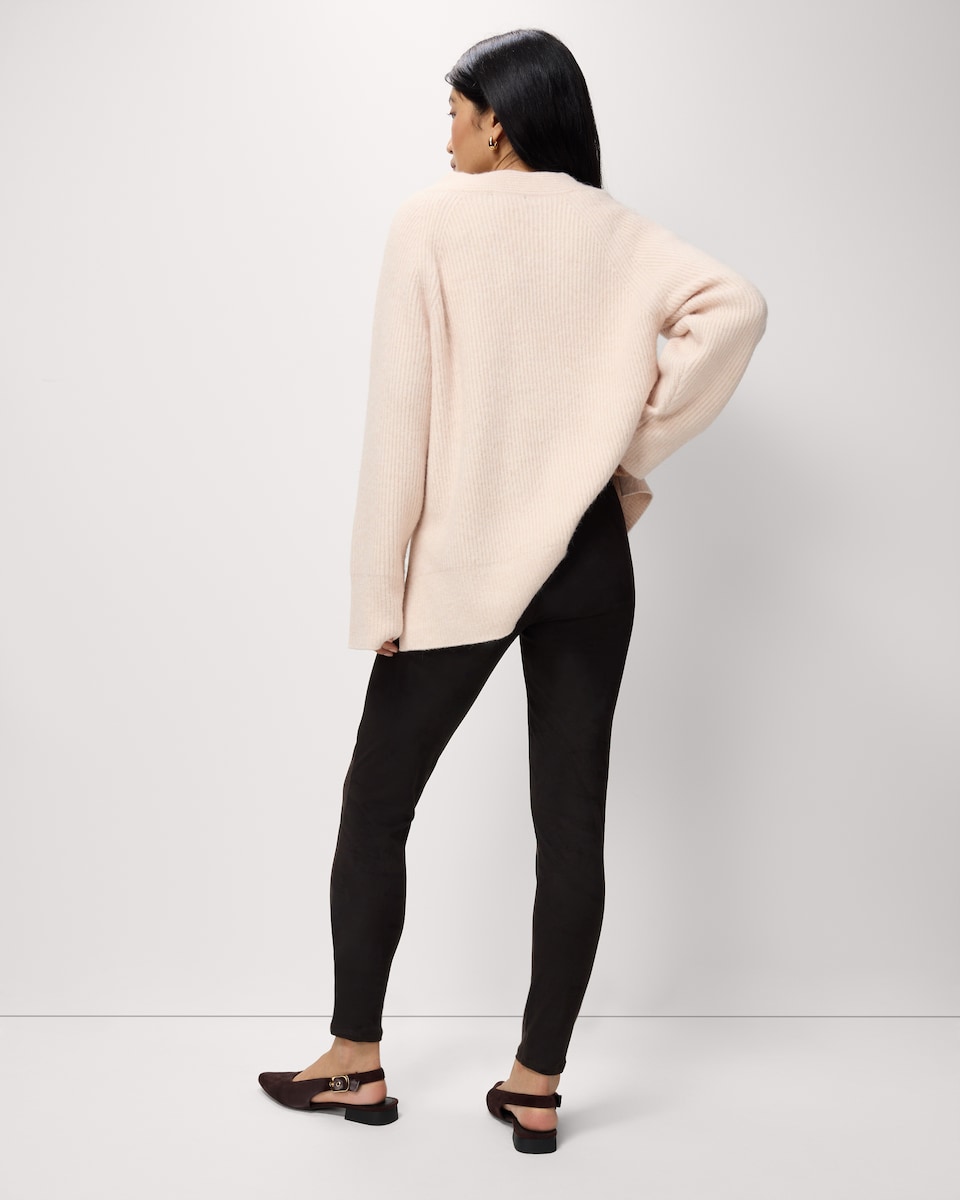 image 1 of F&F Faux Suede Leggings in Brown