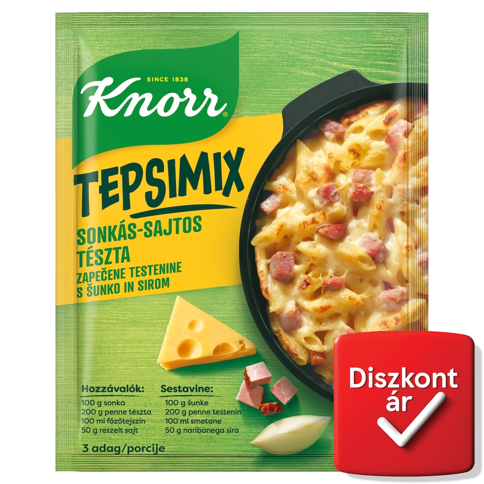 Knorr Tepsimix sonkás-sajtos tészta alap 42 g 
