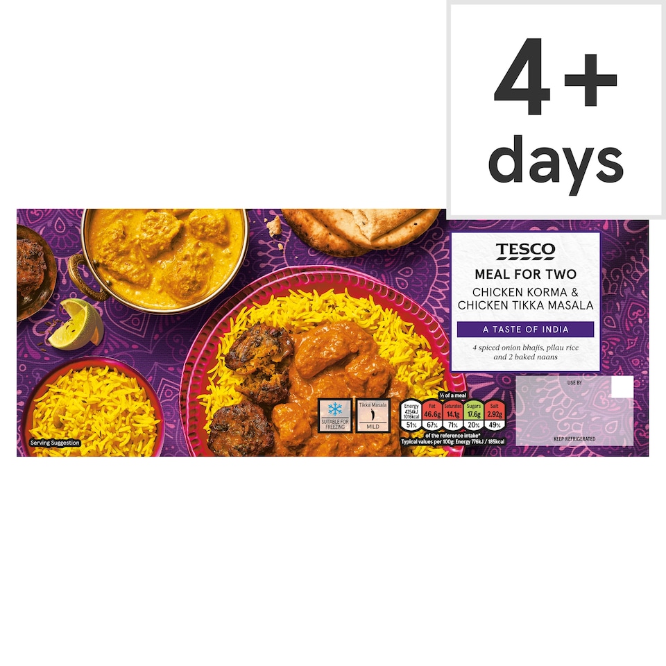 Tesco Chicken Korma & Chicken Tikka  1.096kg