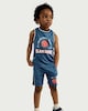 image 1 of F&F Boys 2-Piece Basketball Slam Dunk Vest and Shorts Set in Blue