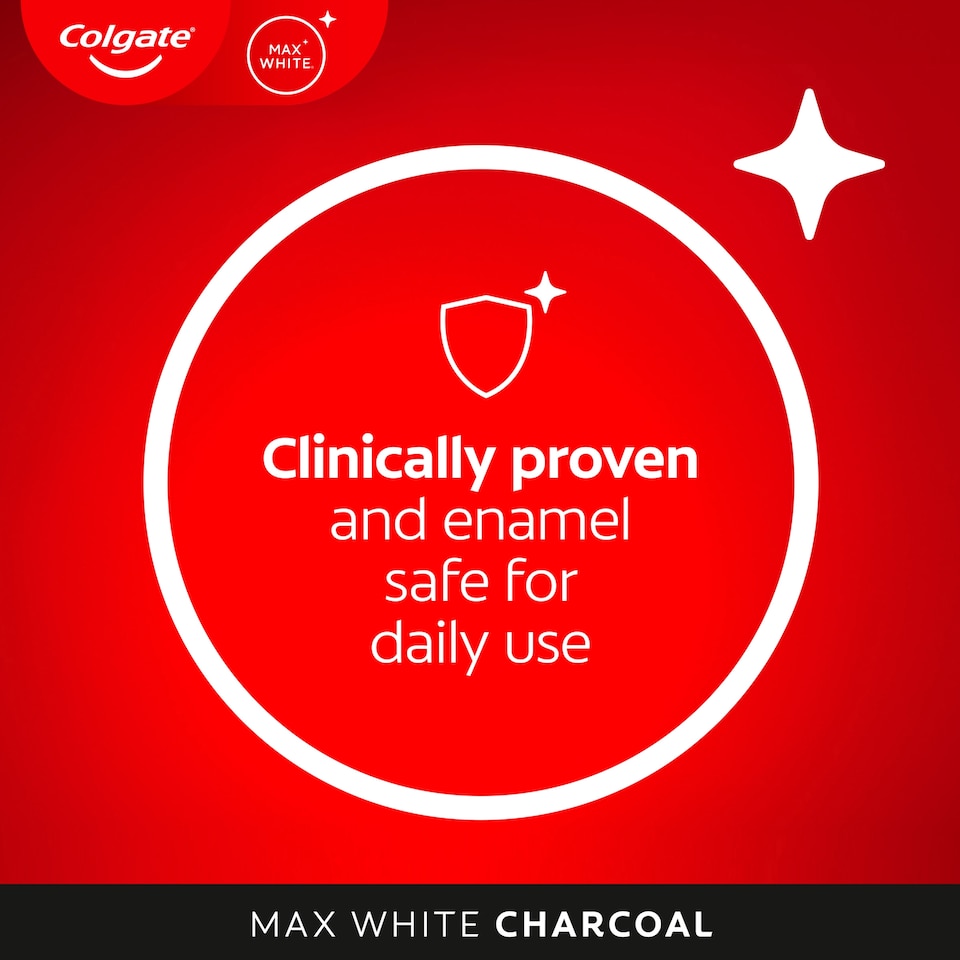 image 1 of Colgate Max White Activated Charcoal Whitening Toothpaste 75ml