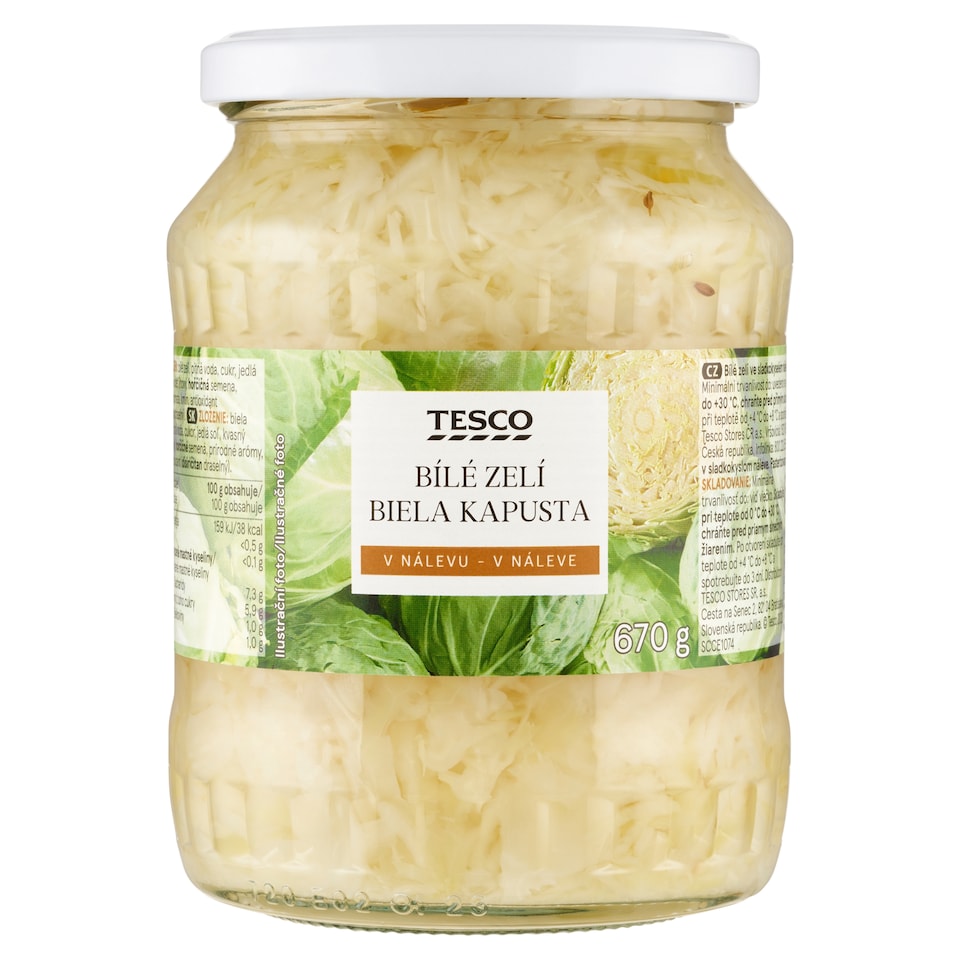 Tesco Biela kapusta v náleve 670 g