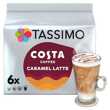 Tassimo Costa Caramel Latte Coffee Pods X6 203.4G