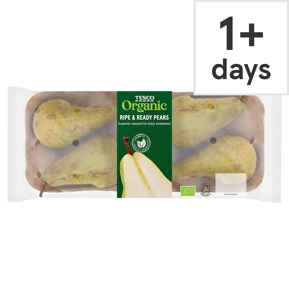 image 1 of Tesco Organic Ripe & Ready Pears 550G