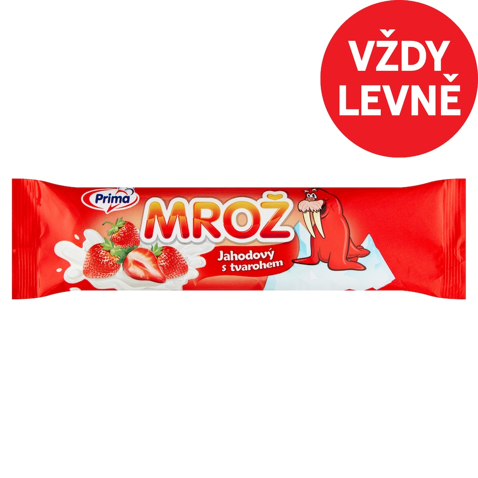 Prima Mrož Jahodový s tvarohem v kakaové polevě 45ml