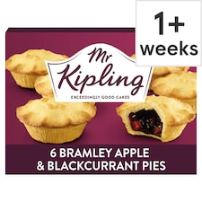 Mr Kipling Bramley Apple & Blackcurrant Pies 6 Pack