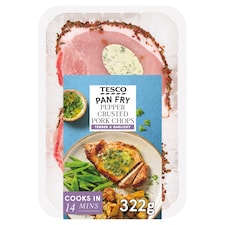 Tesco Pepper Crusted Pork Chops 322g