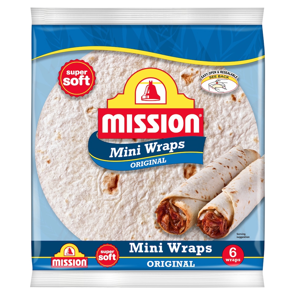 Mission Mini Original Tortilla Wraps 6 Pack
