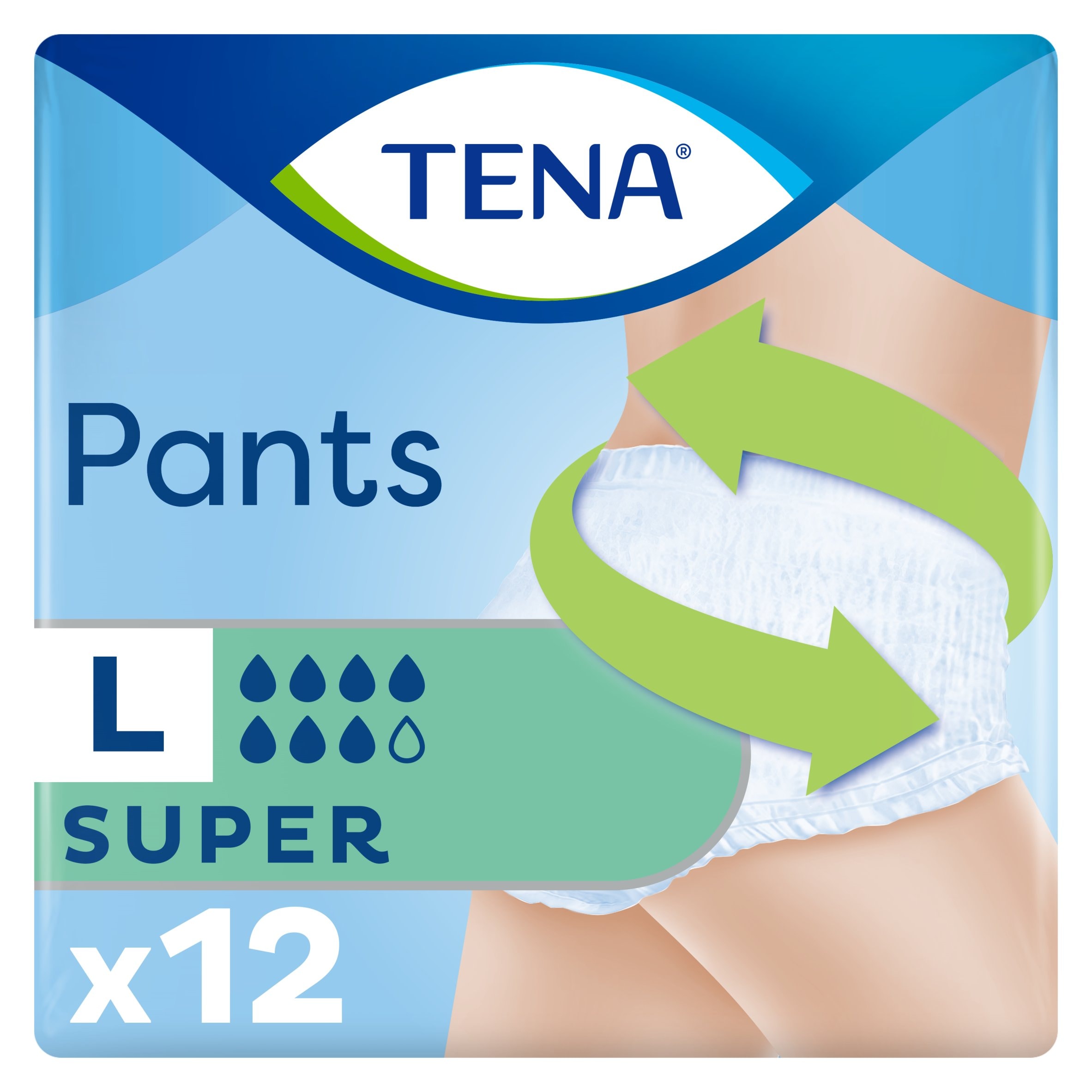 Tena Pants Super Large 12 Pcs - Tesco 