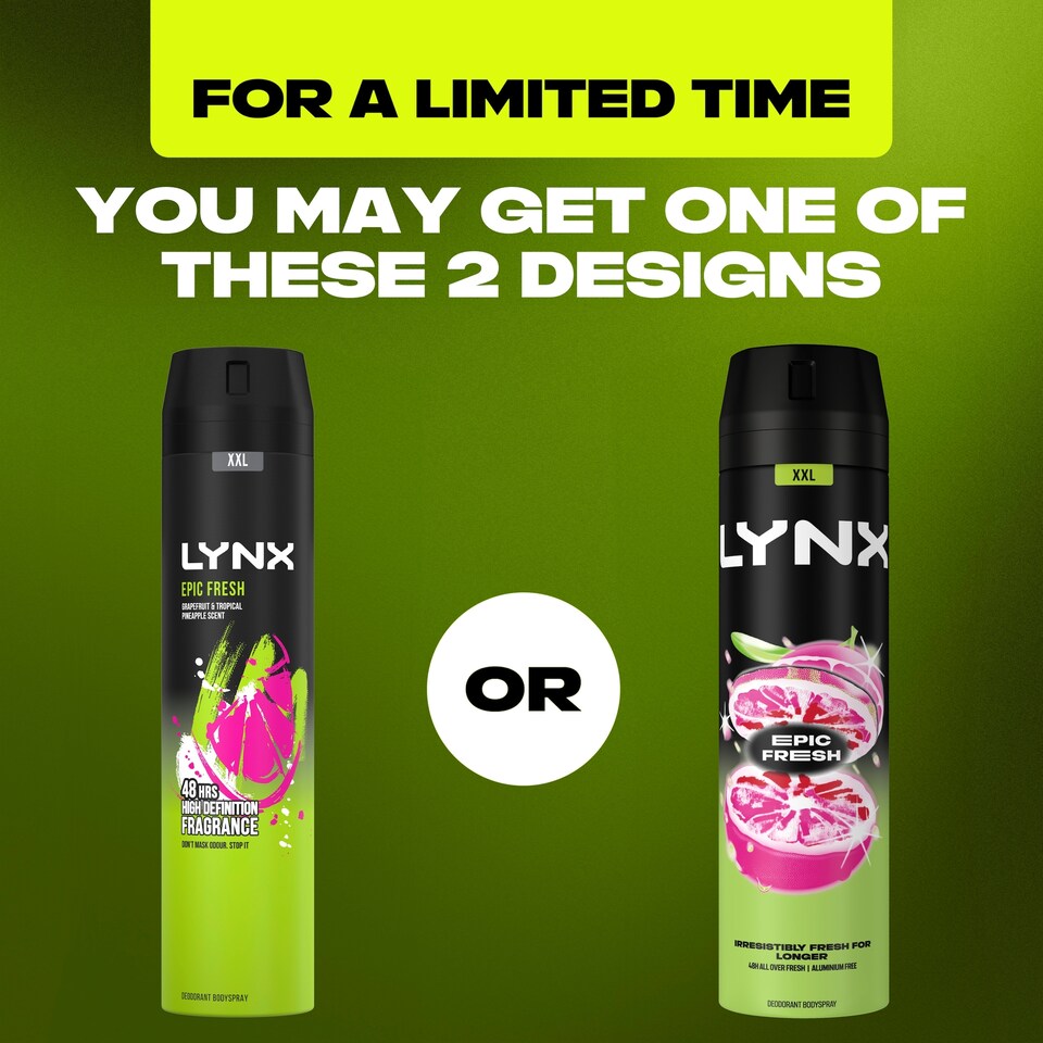 image 1 of Lynx Epic Fresh 48h Deodorant Bodyspray 250ml