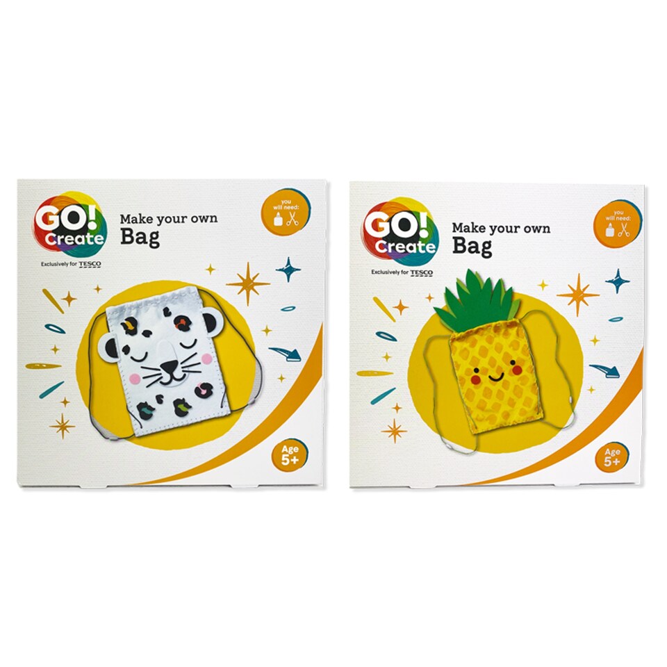 Go Create Make Your Own Pineapple & Tiger Bag