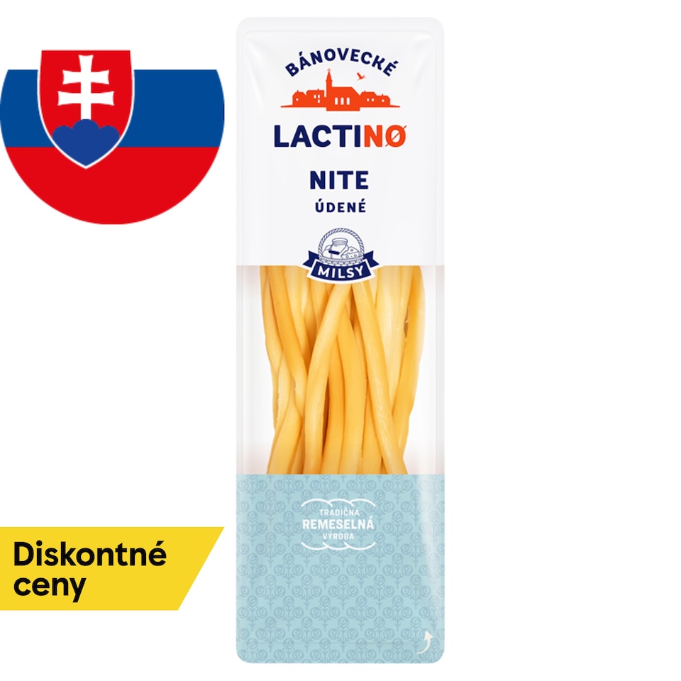 Milsy LactiNO Bánovecké Cheese Threads Smoked 90 g