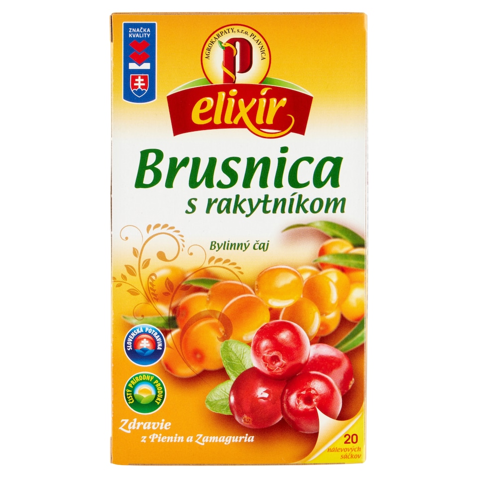 obrázok 1 z Elixír Brusnica s rakytníkom bylinný čaj 20 x 1,5 g ( 30 g)