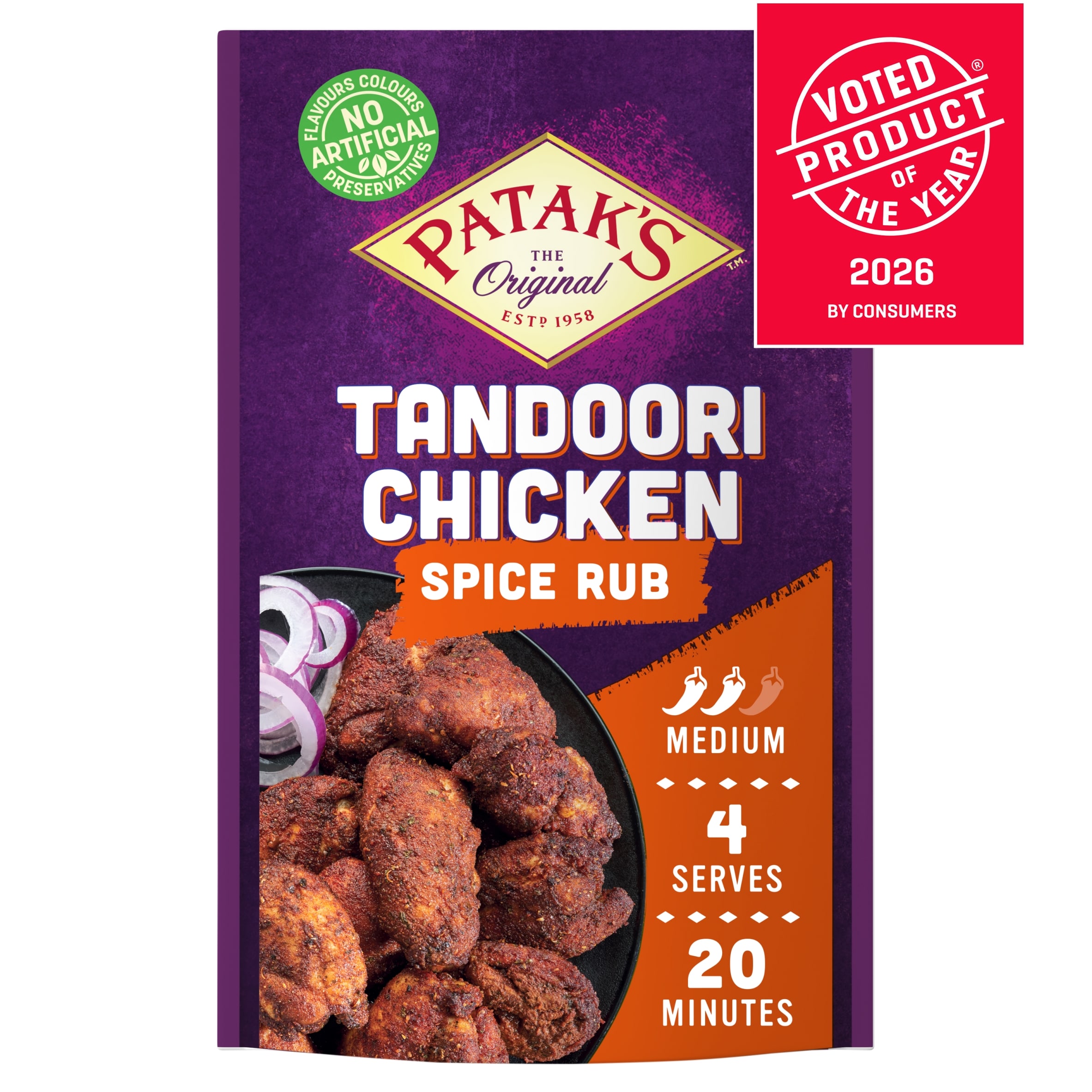 Patak's Indian Tandoori Chicken Spice Rub Seasoning 25g