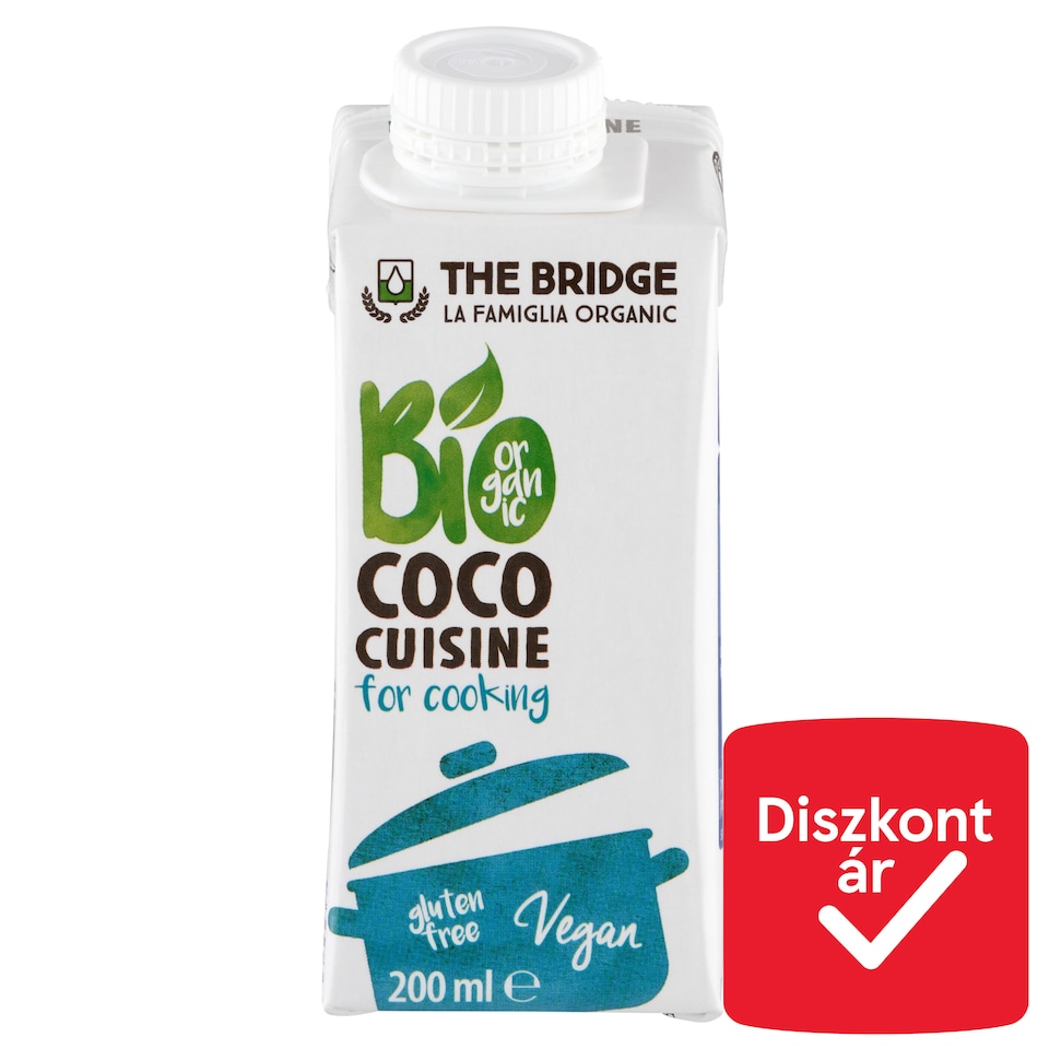 The Bridge UHT gluténmentes bio kókusz főzőtejszín 200 ml