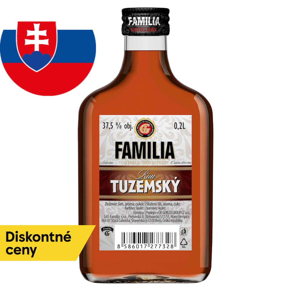 Gas Familia Domestic Rum 37.5% 0.2 L