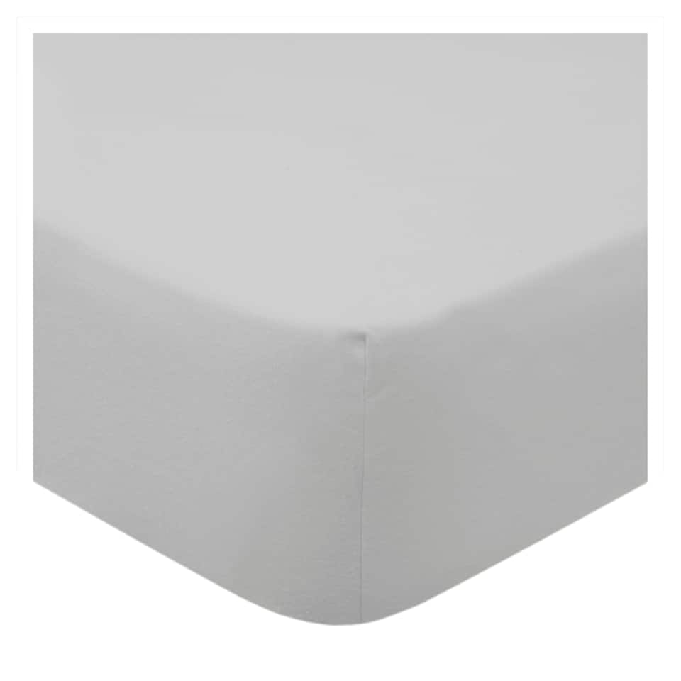 F&F Home Bedding Brushed Fitted Sheet Silver Single