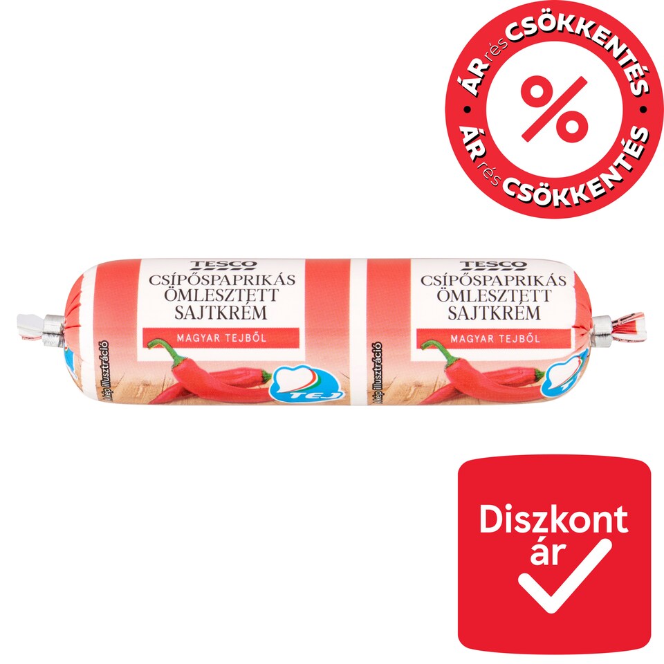 Tesco Processed Cheese Spread with Hot Paprika 100 g