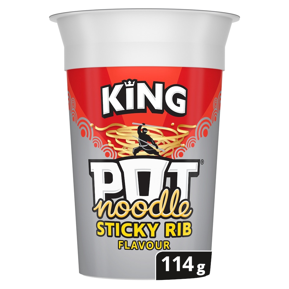 image 1 of Pot Noodle Sticky Rib Instant Noodles King Pot 114g