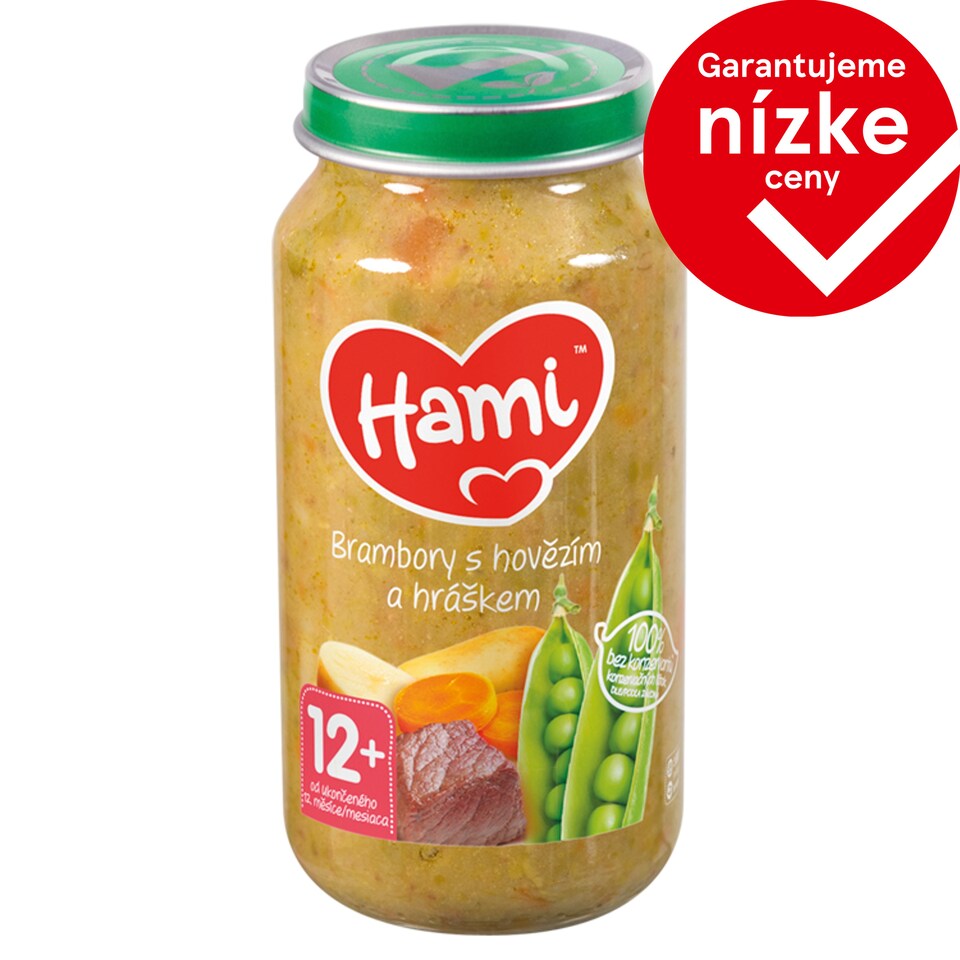 Hami príkrm Zemiaky s hovädzím a hráškom 250 g