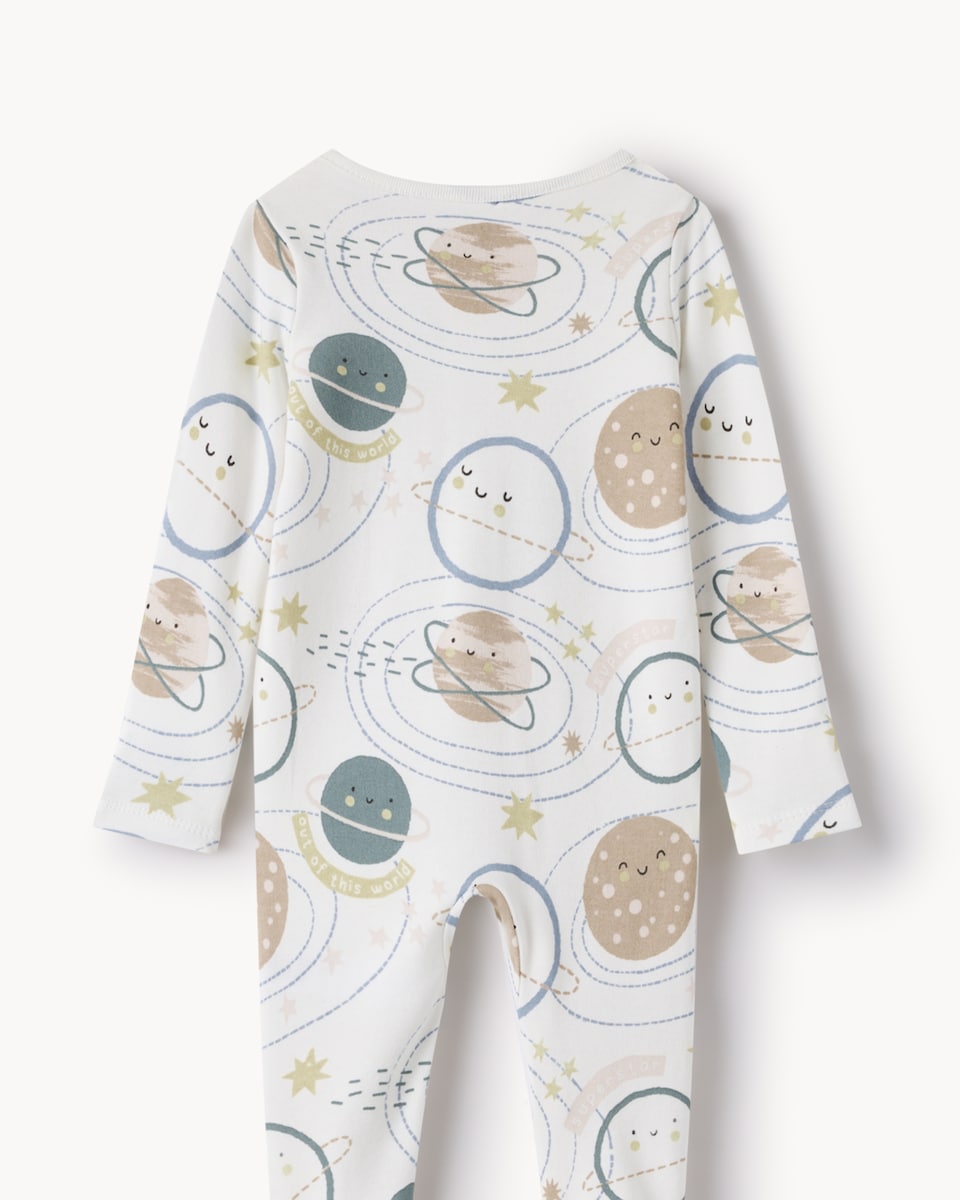 image 1 of F&F Baby 5-Pack Pure Cotton Printed Sleepsuits in Mint