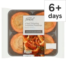 Tesco Finest 4 Beef Dripping Yorkshire Puddings 190G
