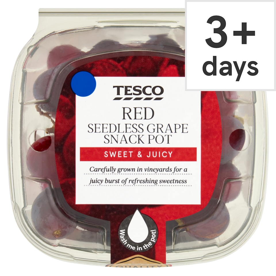 Tesco Red Seedless Grapes Snack Pot 150g