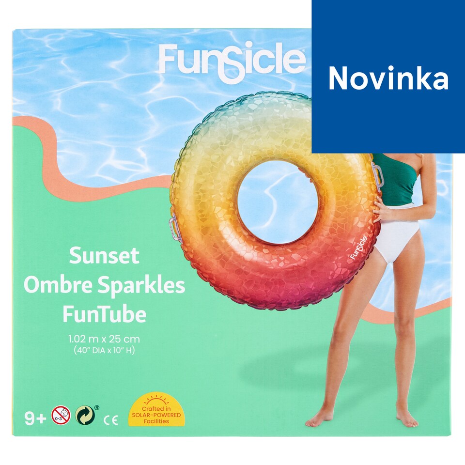 Funsicle Zábavné koleso ombre iskrivý západ slnka 1,02 m x 25 cm