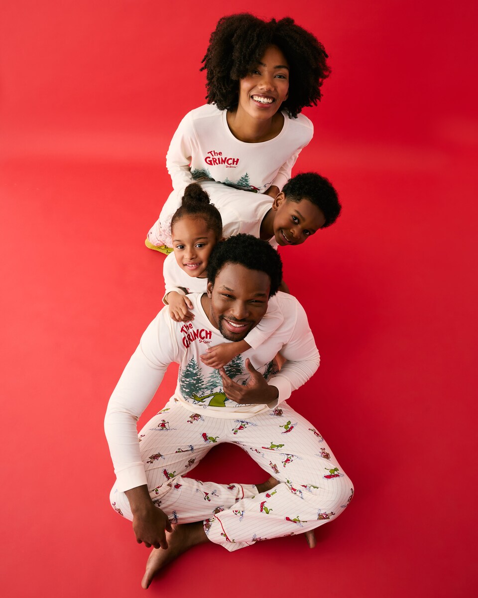 image 1 of The Grinch Unisex Pure Cotton Matching Family Pyjama Set in Cream