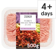 Tesco British Turkey Breast Mince 2% Fat 500G