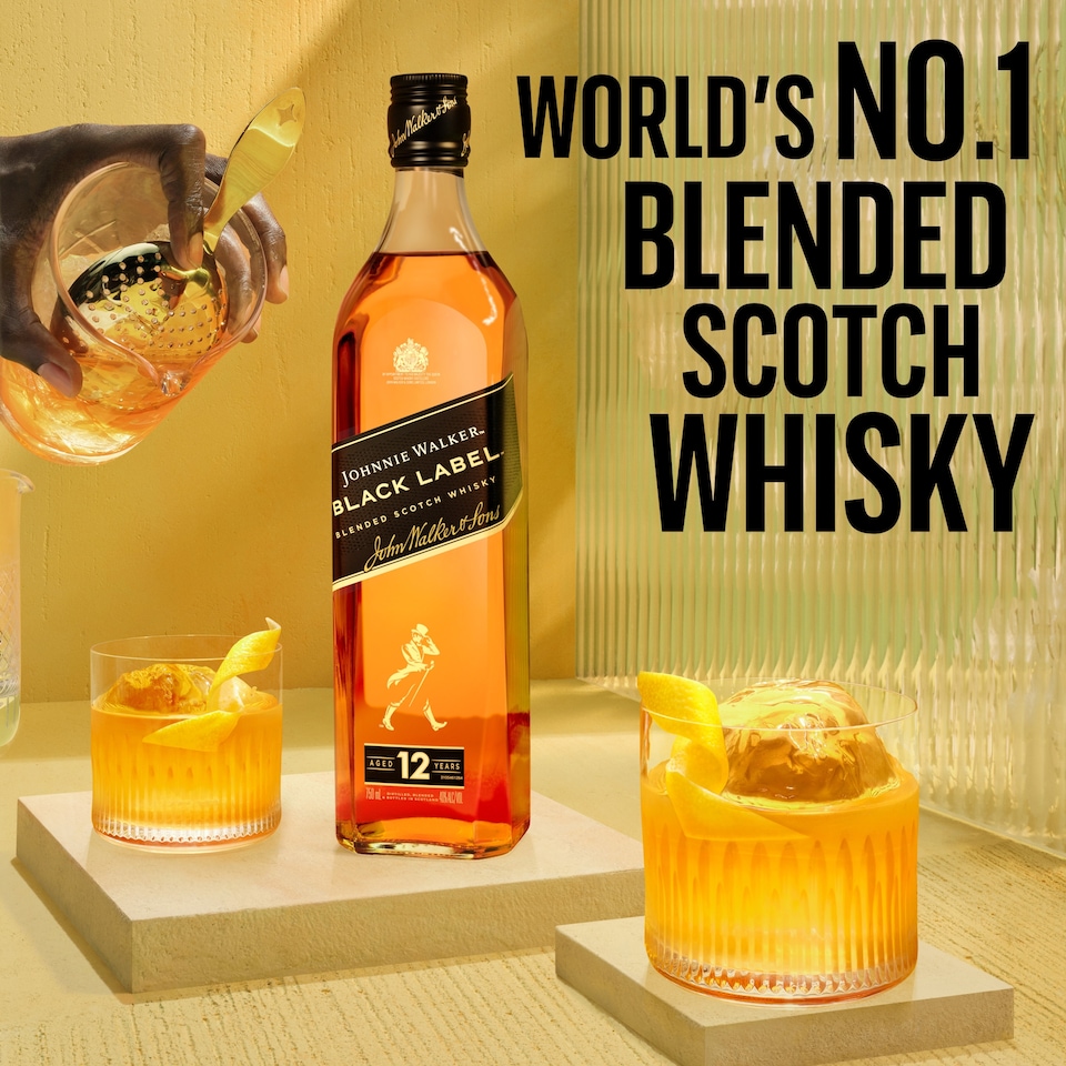 image 1 of Johnnie Walker Black Label 12 Year Whisky Bottle 40% Vol 70cl