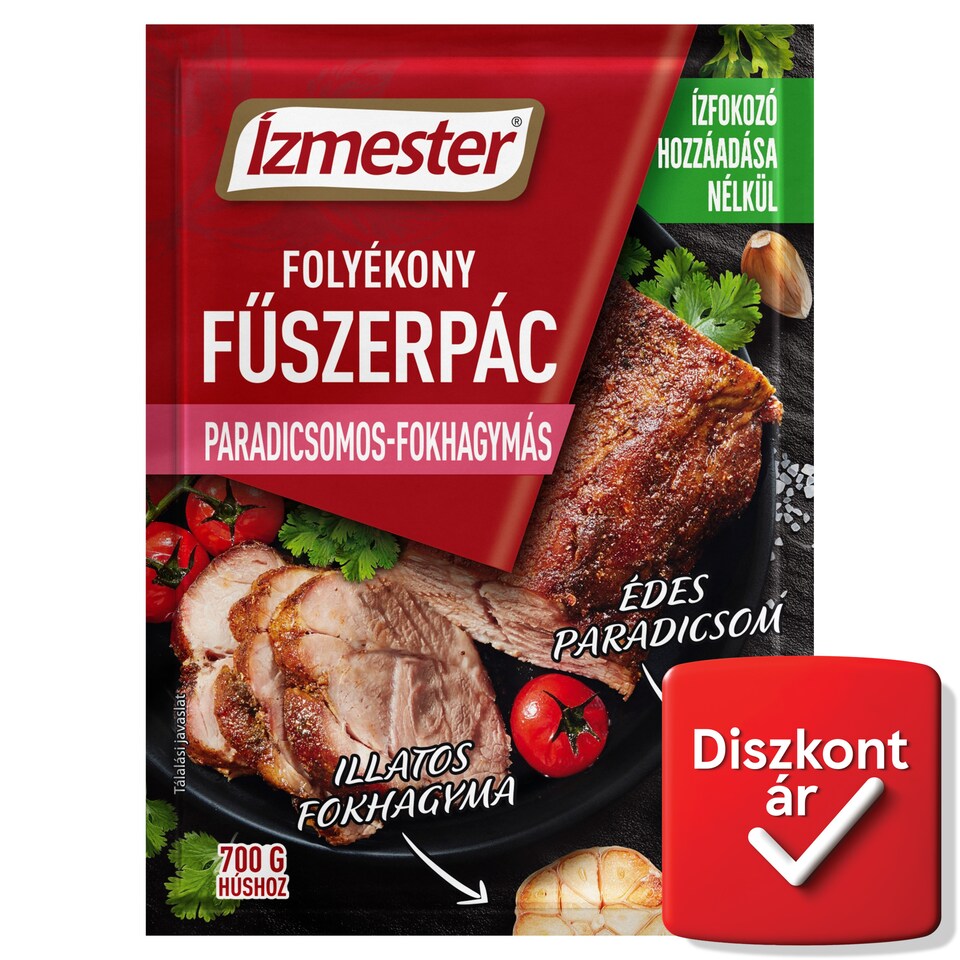 Ízmester paradicsomos-fokhagymás folyékony fűszerpác 80 ml  1. kép