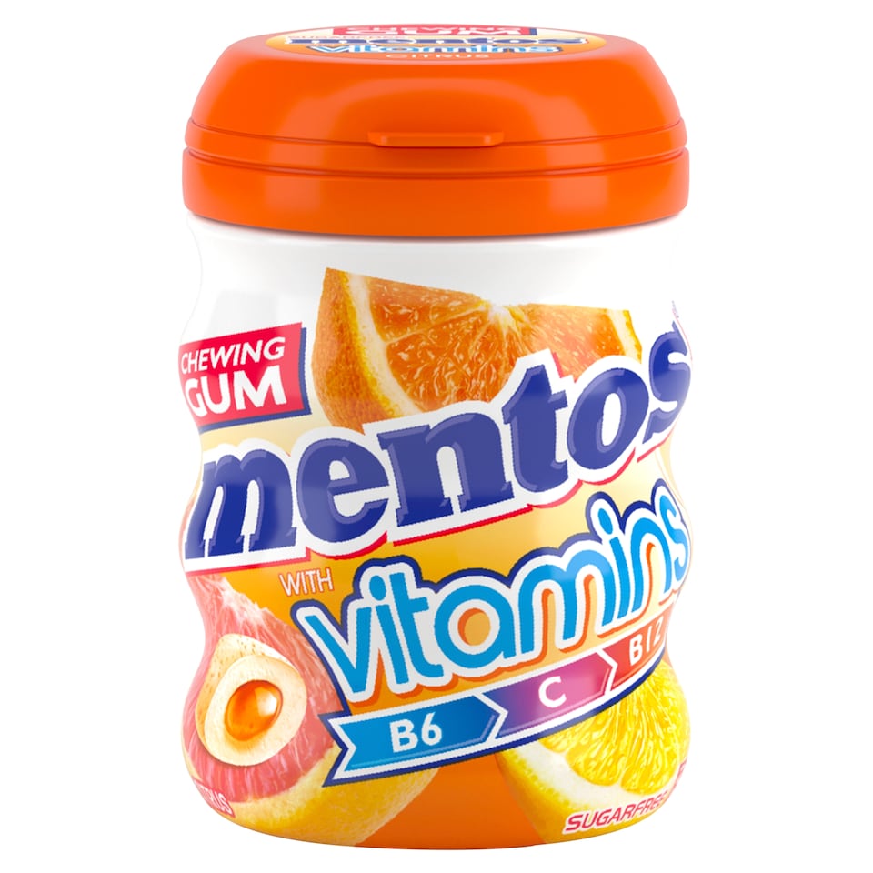 Mentos Citrus mix žuvačky s vitamínami 26 g