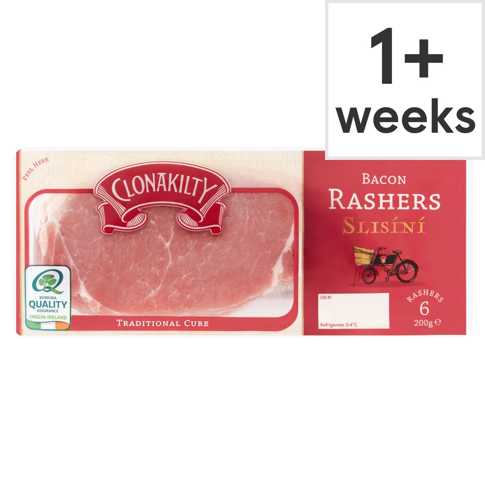 Clonakilty Traditional Cure Bacon Rashers 200G