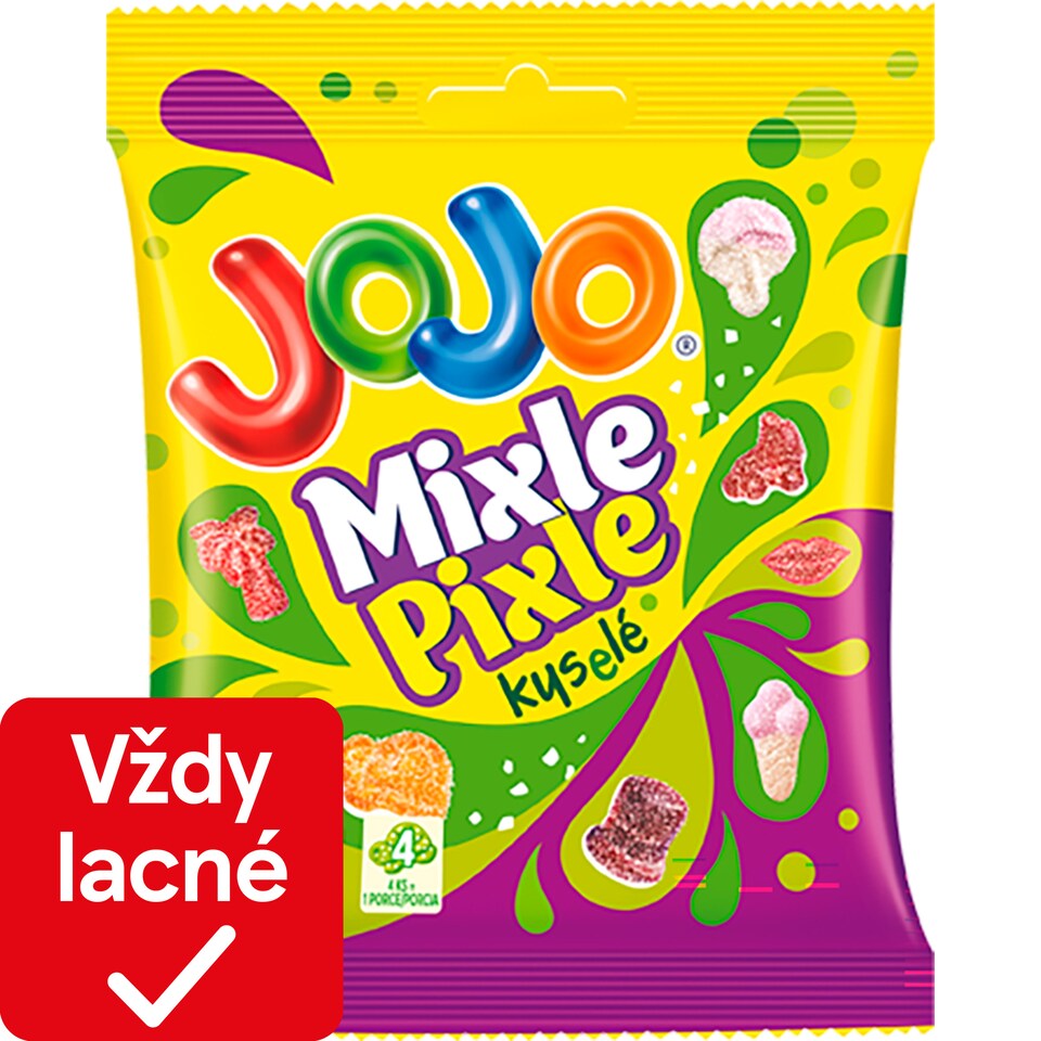 JOJO Mixle Pixle Sour Jelly Candies with Fruit Flavors 80 g