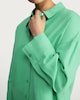 image 2 of F&F Oversized Button Up Shirt with Linen in Green