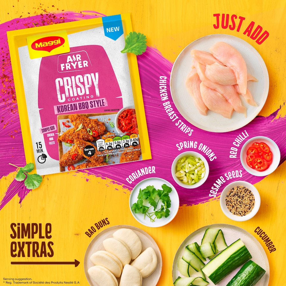 image 1 of Maggi Air Fryer Crispy Korean BBQ Seasoning Mix 70g
