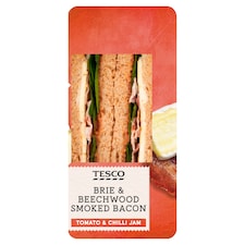 Tesco Brie & Smoked Bacon Sandwich with Chilli Jam