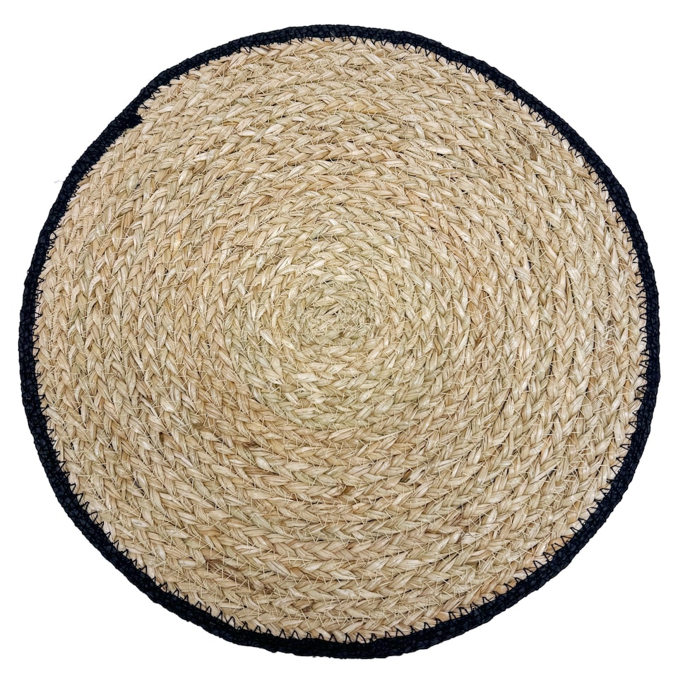 F&F Home Harmony Placemat Black Edge 2 Pack