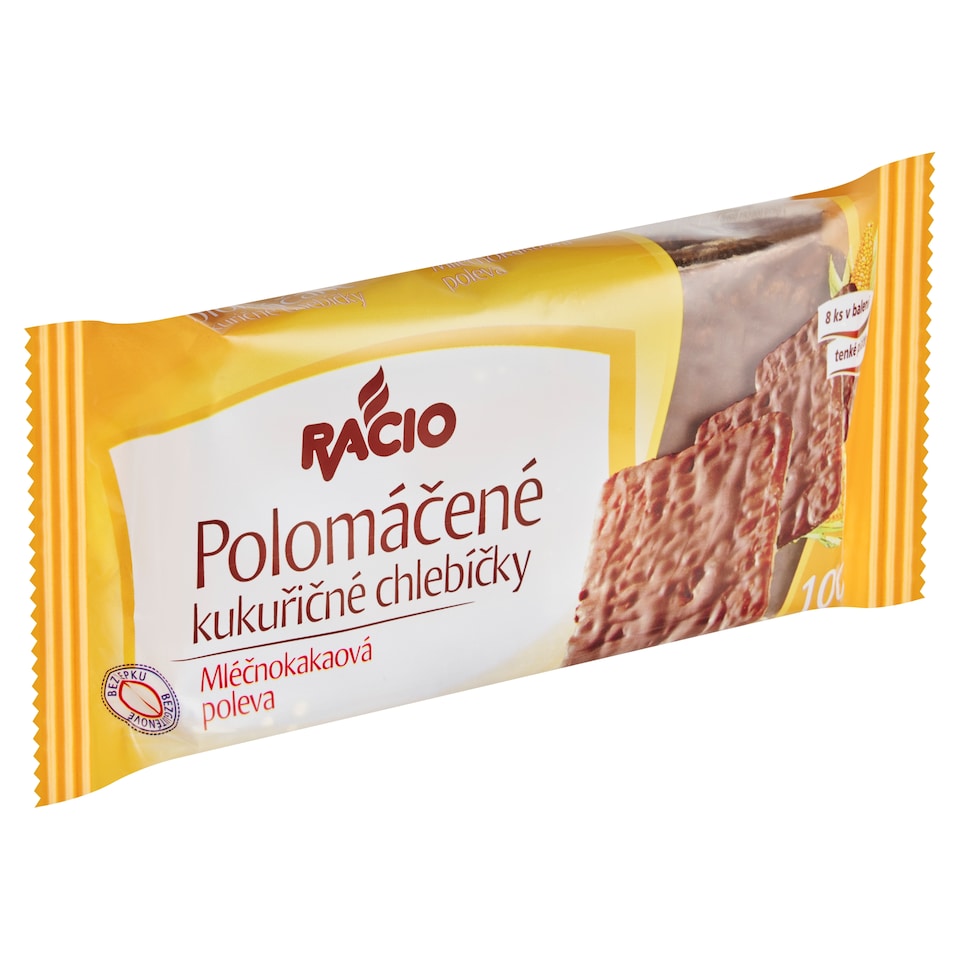 image 1 of Racio Thin Cornbread with Milk Cocoa Coating 8 pcs 100 g