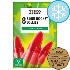 Tesco Sour Rocket Lollies 8X58ml