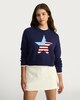 image 3 of OH ME OH MY Cotton Rich Flag Star Print Jumper in Navy