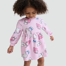 Hello Kitty Cotton Rich Sweater Dress in Pink