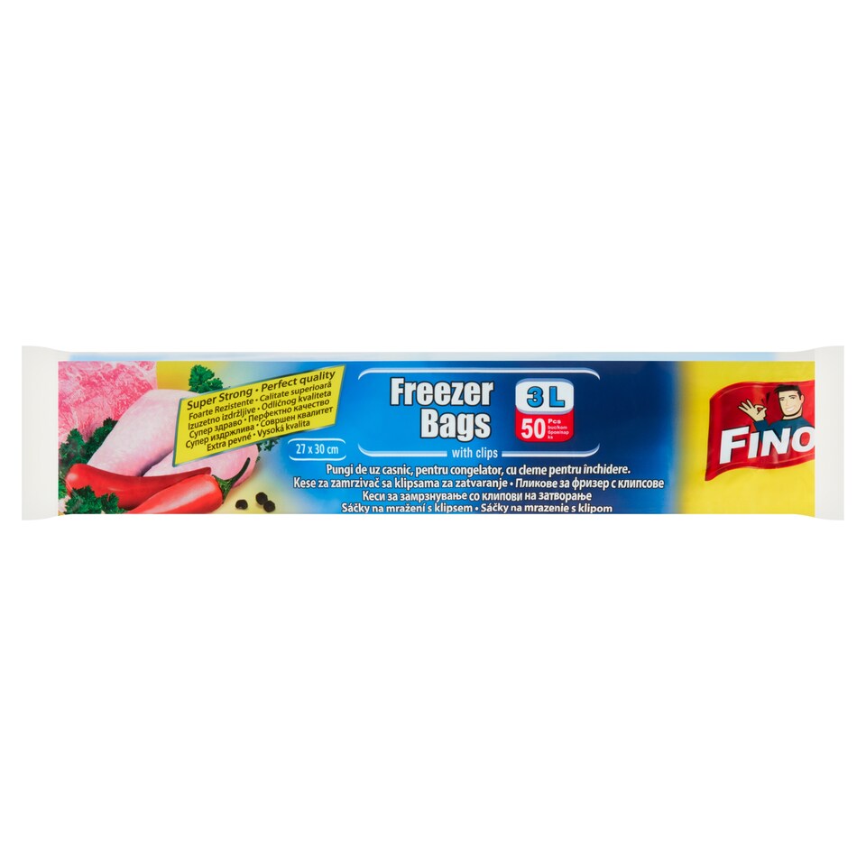image 1 of Fino Freezer Bags with Clips 3L 50 pcs