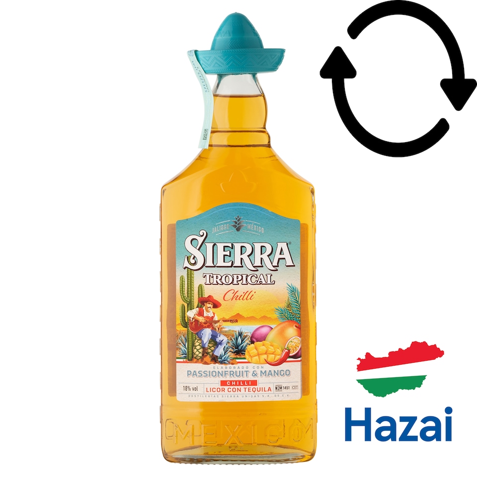 Sierra Tropical Chilli Blanco tequilával készült likőr 18% 0,7 l