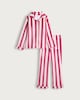 image 1 of F&F Girls Stripe Print Pyjamas with Scrunchie in Multi