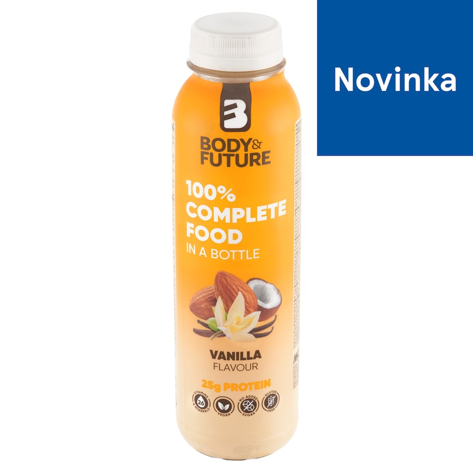 Body&Future Rastlinný nápoj so sójou, mandľou a ovsom, s vanilkovou príchuťou 400 ml