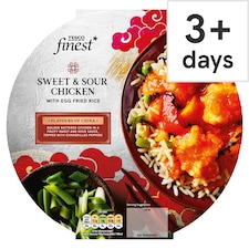 Tesco Finest Sweet & Sour Chicken & Egg Fried Rice 400G